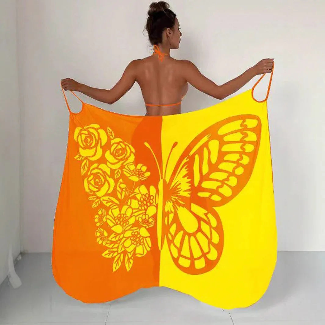 Multiple Wearing Methods Women's Beach Dress Multi-color Contrast Color - SandiFreckles Surf & Swimwear