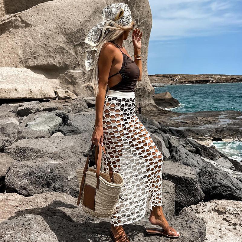Pure Colour Leisure Vacation Bikini Outwear Skirt - SandiFreckles Surf & Swimwear