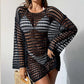 Sexy Knit Hollow Round Neck Beach Dress Women - SandiFreckles Surf & Swimwear