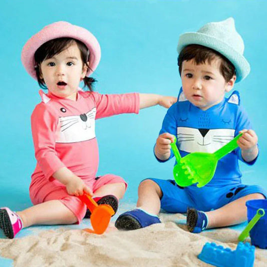 Cozy Swimwear for Infants 1-3 Years - Soft, Playful Design - SandiFreckles Surf & Swimwear