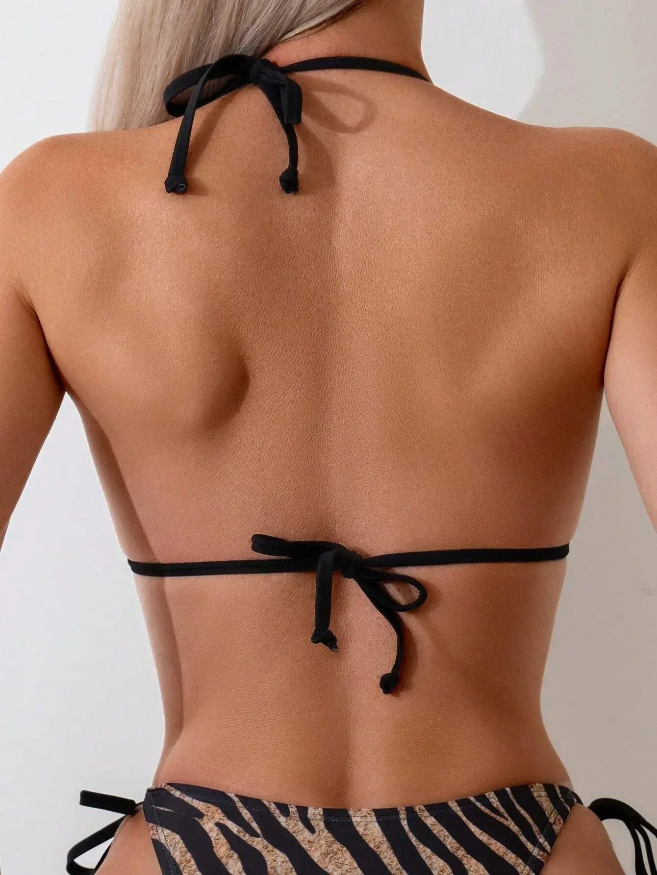 Zebra Print Triangle String Bikini - Bold Style - SandiFreckles Surf & Swimwear