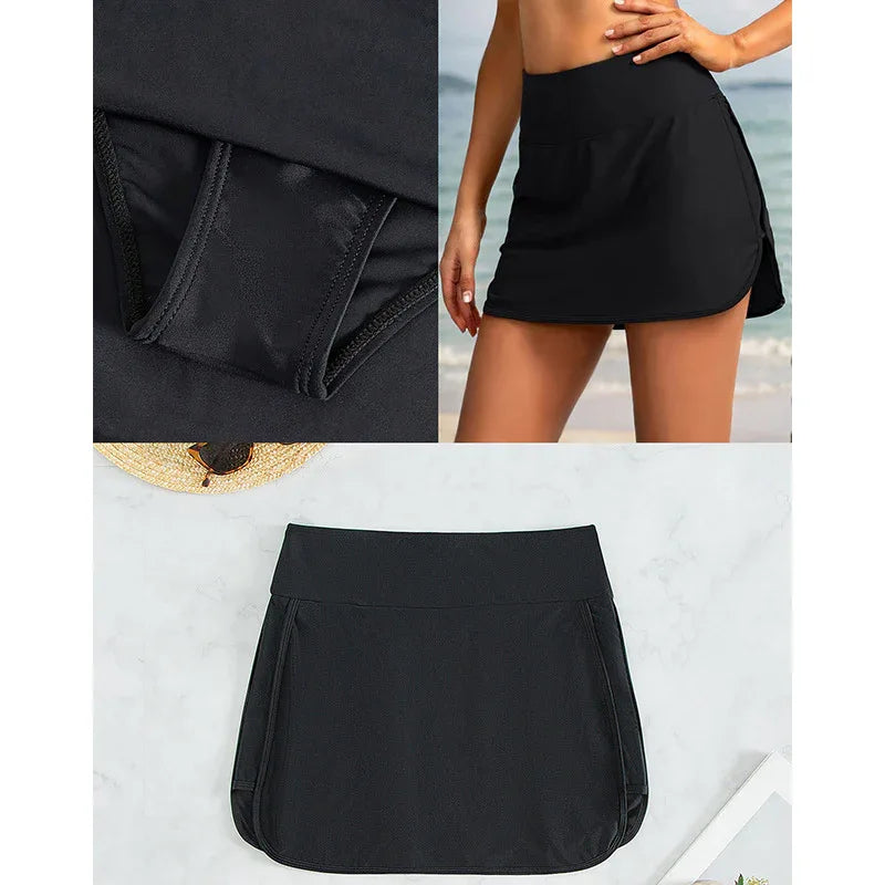 European Beach Skirt One-Piece - Sexy Swim Skirt Style - SandiFreckles Surf & Swimwear