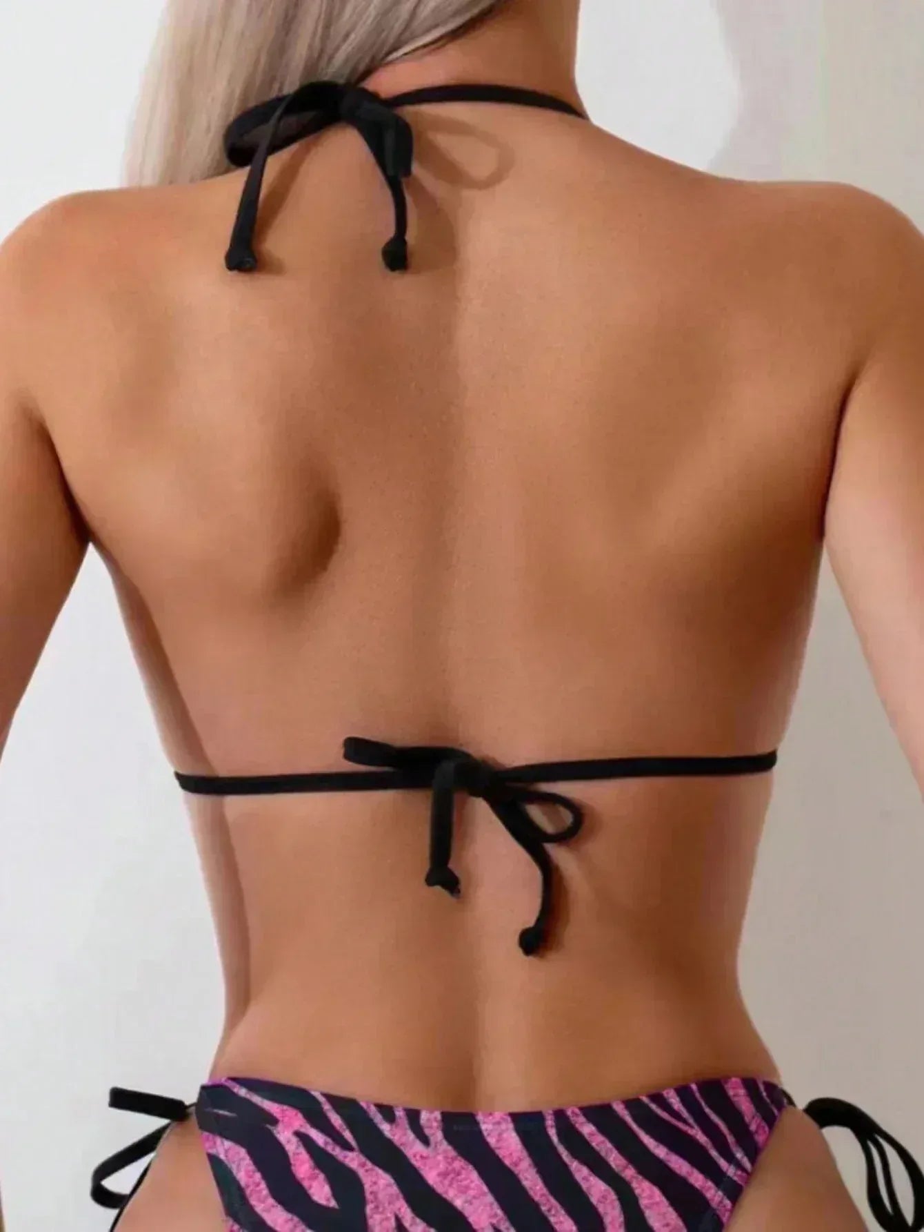 Zebra Print Triangle String Bikini - Bold Style - SandiFreckles Surf & Swimwear