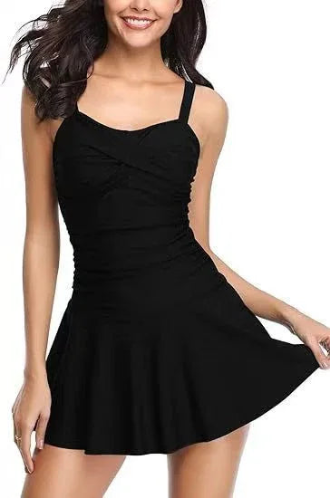 Skirt Type Slim Fit Slimming Conservative Swimwear - SandiFreckles Surf & Swimwear