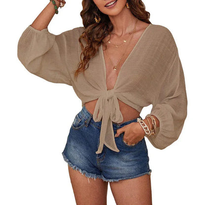 Fashion Pure Color Bikini Beach Cover-up Women - SandiFreckles Surf & Swimwear