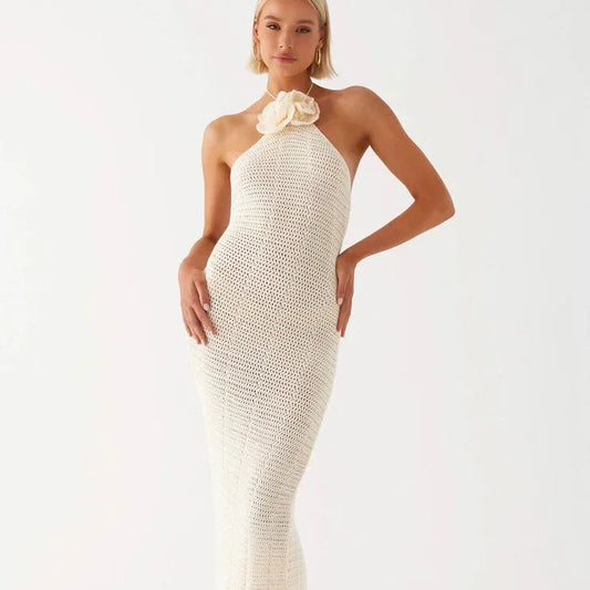 Solid Colour Knitted Crochet Beach Blouse - Sun-Proof Set - SandiFreckles Surf & Swimwear