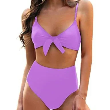 Women's Bow High Waist Bikini Suit - SandiFreckles Surf & Swimwear