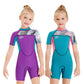 Girls Snorkeling Swimwear - Short-Sleeved, UV Resistant, Quick-Dry - SandiFreckles Surf & Swimwear