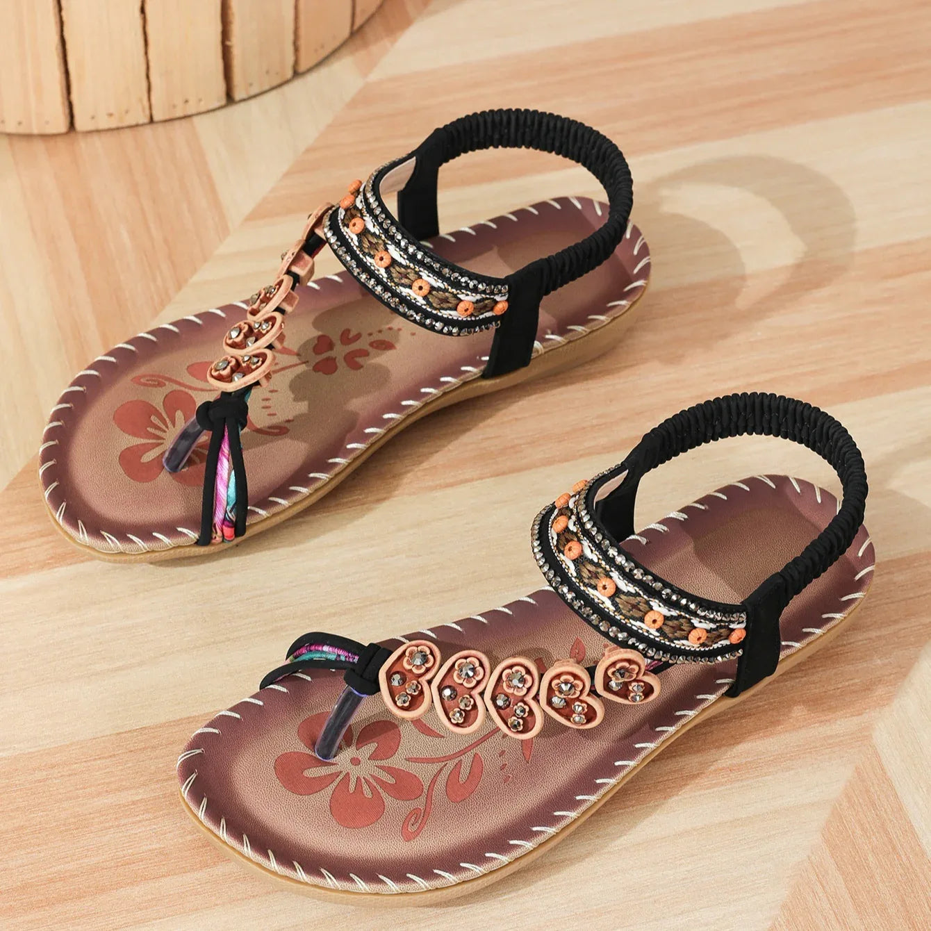 Women's Bohemian Flat Sandals - Stylish Beach Comfort - SandiFreckles Surf & Swimwear