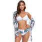 V Buckle Triangle Bikini Three Piece - Solid Colour Print - SandiFreckles Surf & Swimwear