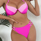 Women's Fashion Temperament Color Matching Triangle High Waist Bikini Swimsuit Two-piece - SandiFreckles Surf & Swimwear
