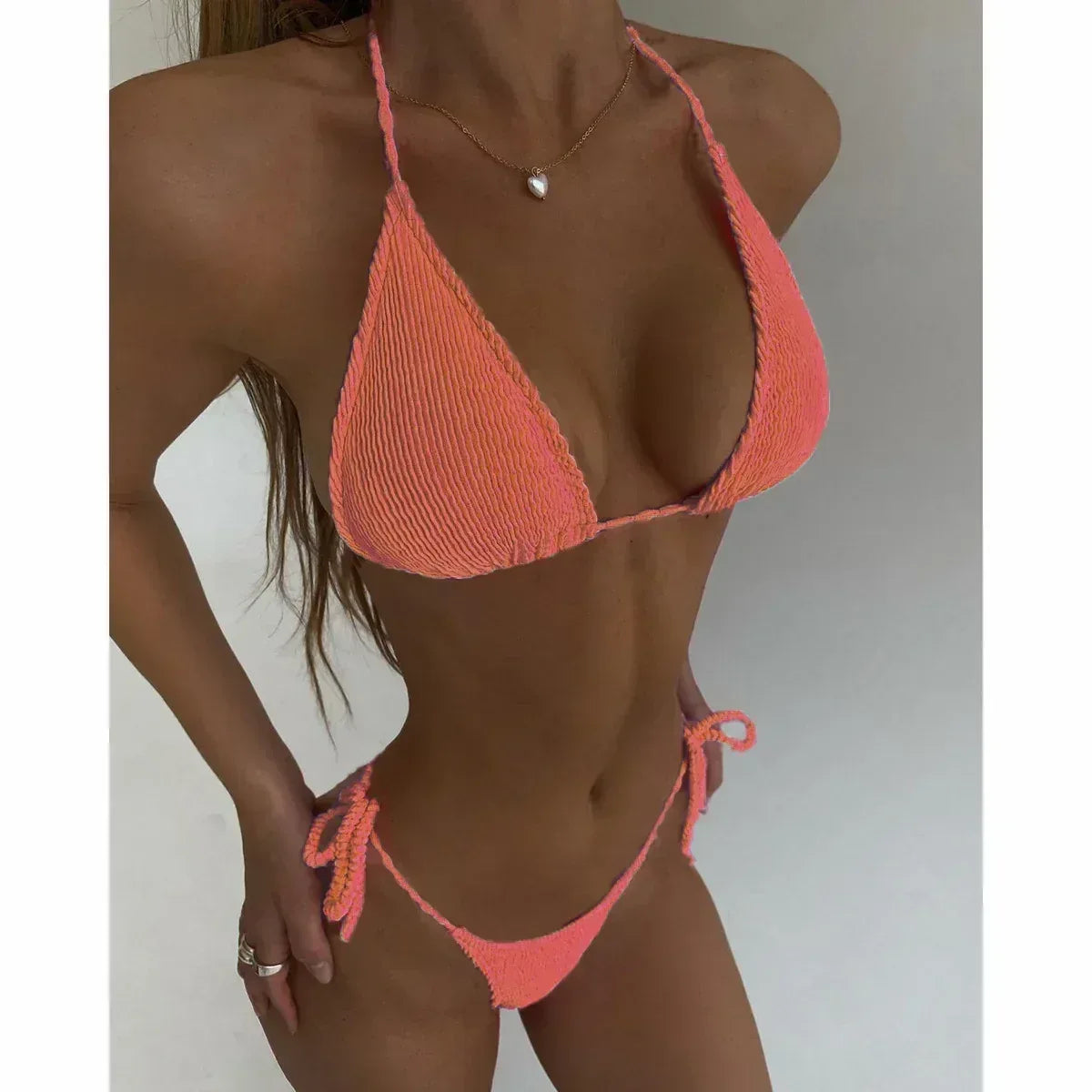 Three-Point String Bikini - 13 Colors Available - SandiFreckles Surf & Swimwear