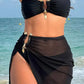Bold Colour Strapless Three-Piece Bikini with Skirt - Horseshoe Clasp - SandiFreckles Surf & Swimwear