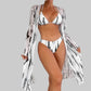 Mesh Long Sleeve Sun-Proof Bikini Three-Piece - European Style - SandiFreckles Surf & Swimwear