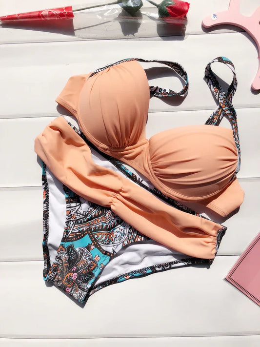 Swimwear Bikini Set Summer Sexy Women Swimsuit Tankini Push Up Bathing Suit Brazilian - SandiFreckles Surf & Swimwear