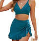 High Waist Slimming Swim Skirt Bikini - Flattering Coverage - SandiFreckles Surf & Swimwear