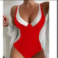 V-Neck Tummy Control One Piece Swimsuit - Sporty & Slimming - SandiFreckles Surf & Swimwear