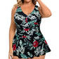 European And American Plus Size Swimsuit Women's Printed Sleeveless Dress - SandiFreckles Surf & Swimwear