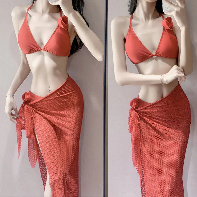 Vacation Swimwear Bikini Three-Piece Suit - Women's Set - SandiFreckles Surf & Swimwear