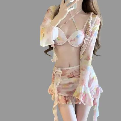 Four-Piece Bikini Swimsuit Set - Maximum Versatility - SandiFreckles Surf & Swimwear