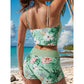 Fashion Printed Drawstring Bikini with Shorts - SandiFreckles Surf & Swimwear