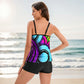 Dream Print Plus Size Swimsuit - Fantasy Design - SandiFreckles Surf & Swimwear
