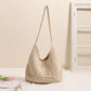 Versatile Women's Beach Bag - Large Capacity Cotton Plaid Design - SandiFreckles Surf & Swimwear