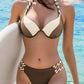 Women's Fashion Temperament Color Matching Triangle High Waist Bikini Swimsuit Two-piece - SandiFreckles Surf & Swimwear