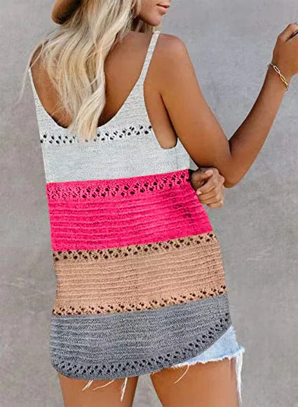 Loose Camisole Knit Beach Top Women Beachwear - SandiFreckles Surf & Swimwear