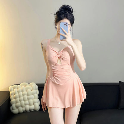 Women's Pure Color Slimming Tour Conservative Swimwear - SandiFreckles Surf & Swimwear