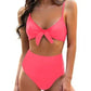 Women's Bow High Waist Bikini Suit - SandiFreckles Surf & Swimwear
