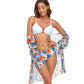 V Buckle Triangle Bikini Three Piece - Solid Colour Print - SandiFreckles Surf & Swimwear