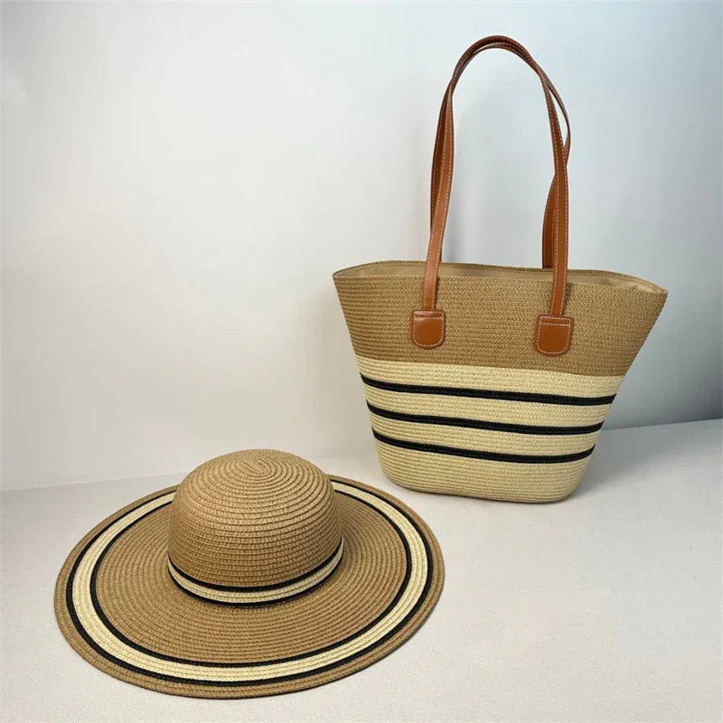 Beach Sun Hat Large Capacity Shoulder Bag Hat Suit - SandiFreckles Surf & Swimwear
