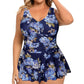 European And American Plus Size Swimsuit Women's Printed Sleeveless Dress - SandiFreckles Surf & Swimwear