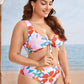 Split Color Printing Plus Size Swimsuit - Two Piece - SandiFreckles Surf & Swimwear