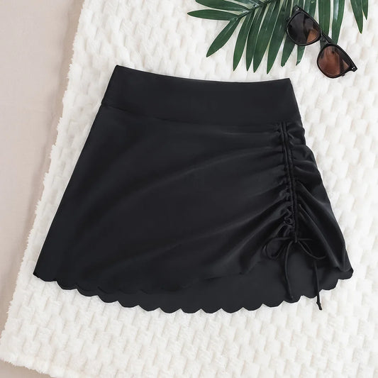 Swimsuit Women's Pantskirt Anti-exposure Drawstring Bikini Swimsuit - SandiFreckles Surf & Swimwear