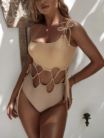 Fashionable Solid Colour One Piece - Modern Essential - SandiFreckles Surf & Swimwear