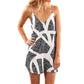 V-neck Suspender Open-back Printed Beach Boho Short Dress Beachwear - SandiFreckles Surf & Swimwear