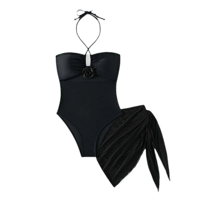 Halter One-piece Swimsuit Women's Bikini - SandiFreckles Surf & Swimwear