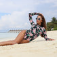 Long Sleeve Printed Surf One Piece - Full Coverage - SandiFreckles Surf & Swimwear