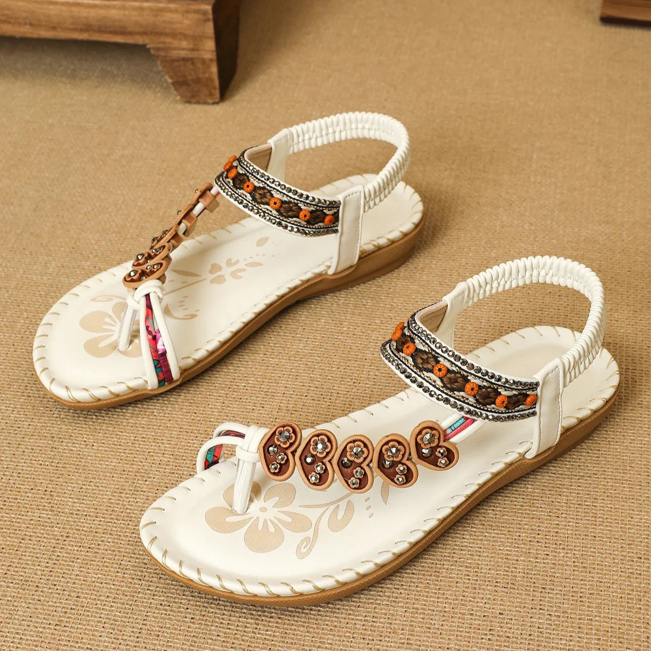 Women's Bohemian Flat Sandals - Stylish Beach Comfort - SandiFreckles Surf & Swimwear