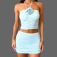 Tube Top Pleated Bikini Beach Skirt - Pure Desire Style - SandiFreckles Surf & Swimwear