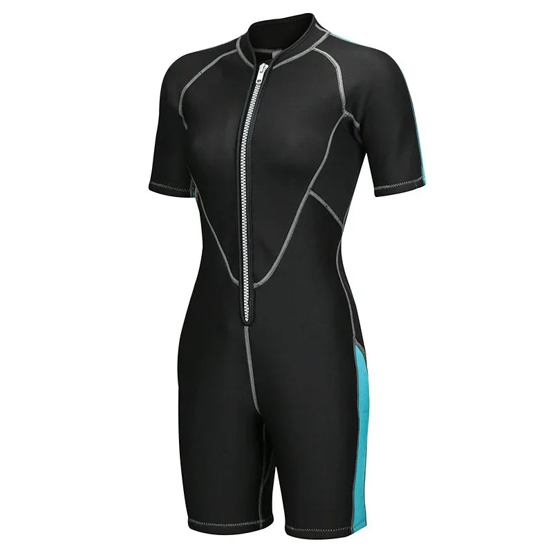 Neoprene Wetsuits Men's And Women's Swimming WetSuits One-Piece Thicken Swimsuit Short Sleeve Deep Diving Surfing Wetsuits - SandiFreckles Surf & Swimwear
