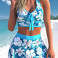 Split Swimwear Skirt Conservative Large Print - SandiFreckles Surf & Swimwear