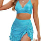 High Waist Slimming Swim Skirt Bikini - Flattering Coverage - SandiFreckles Surf & Swimwear