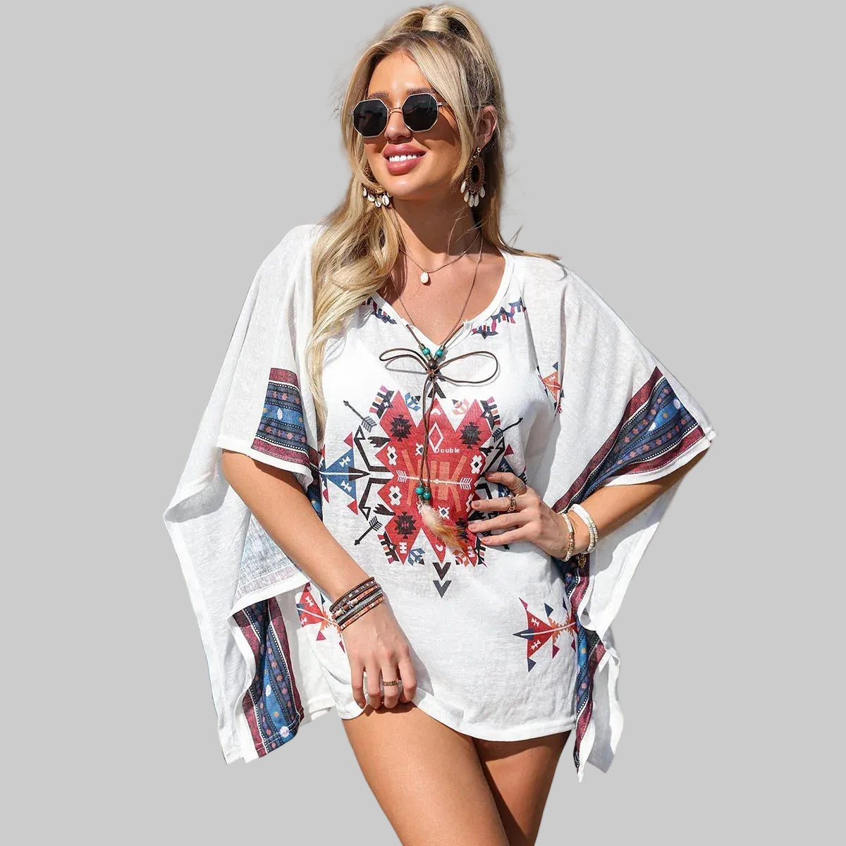 Bikini Swimsuit Outwear Strap Printing Loose - SandiFreckles Surf & Swimwear