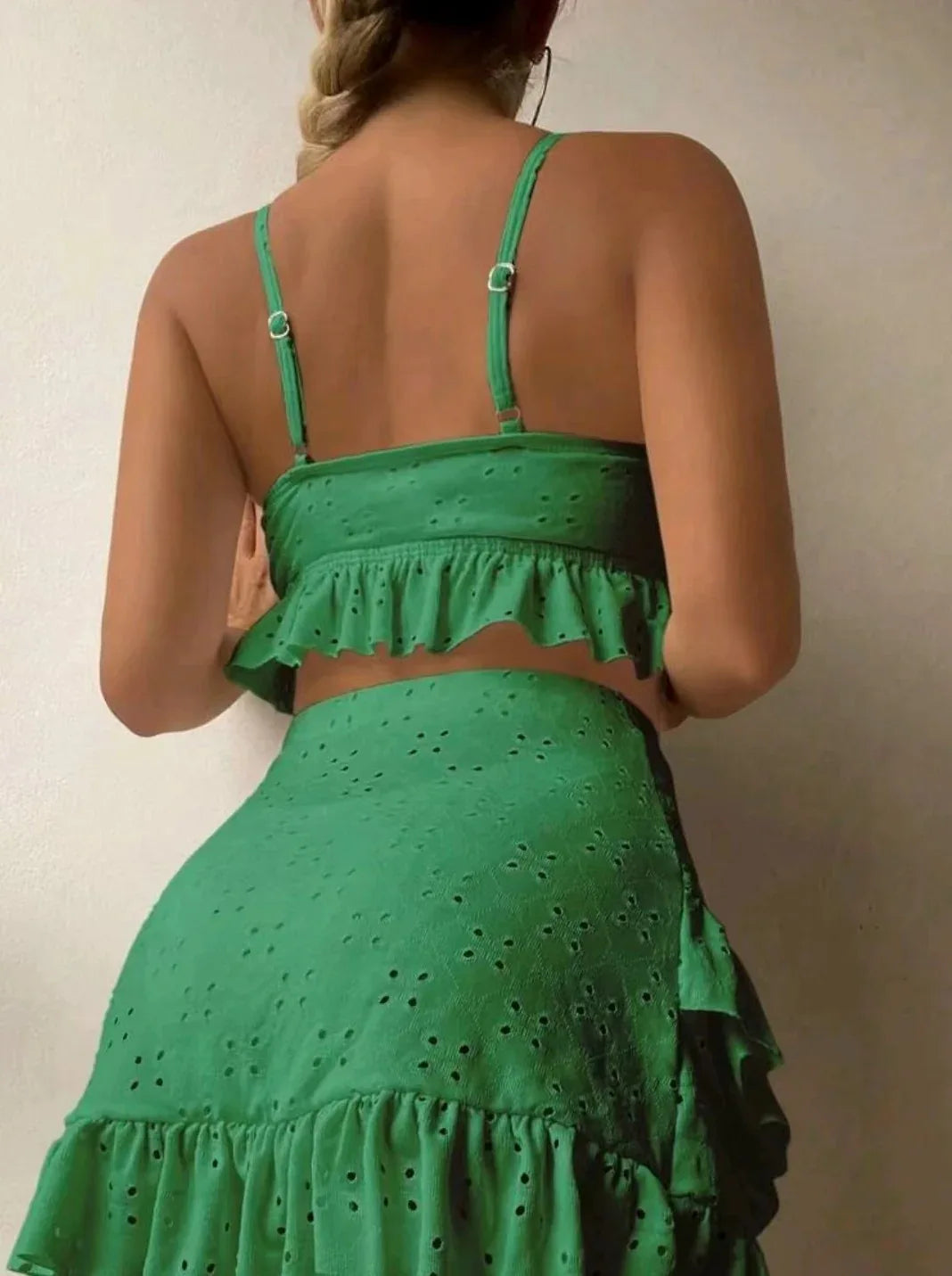 Split Hip Skirt Three-Piece Bikini - Beach Dress Set - SandiFreckles Surf & Swimwear