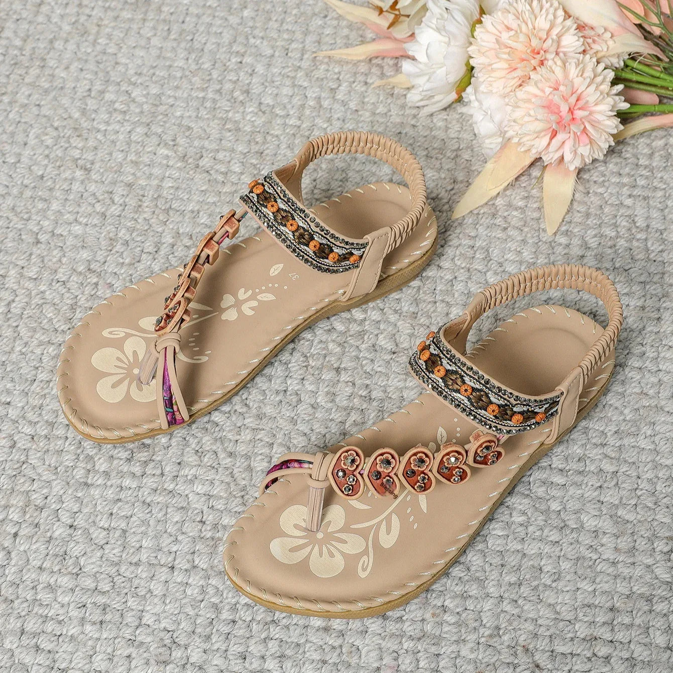 Women's Bohemian Flat Sandals - Stylish Beach Comfort - SandiFreckles Surf & Swimwear