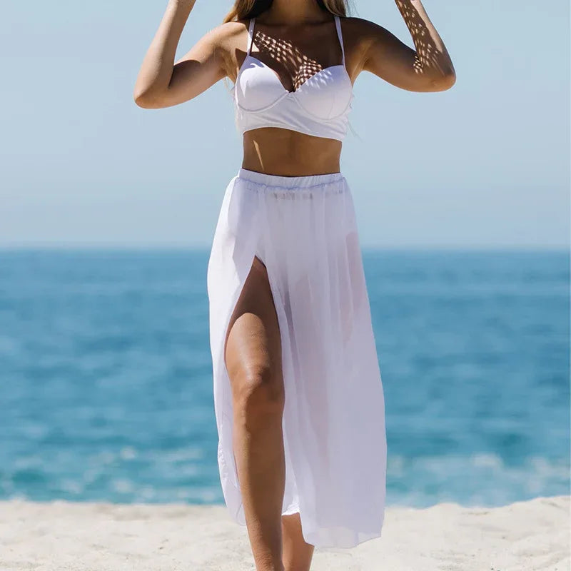 Three-Piece Bikini Swimsuit with Cover-Up Dress - SandiFreckles Surf & Swimwear