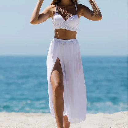 Three-Piece Bikini Swimsuit with Cover-Up Dress - SandiFreckles Surf & Swimwear